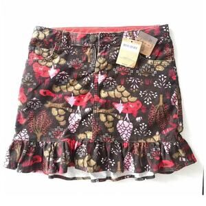 Girls Size 12 Ruffled Skirt. Lands End. Corduroy Adjustable. New.